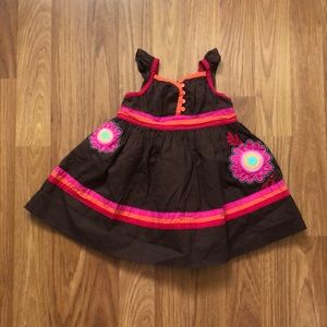 Baby Gap Infant Girl Floral Cotton Flutter Sleeve Dress